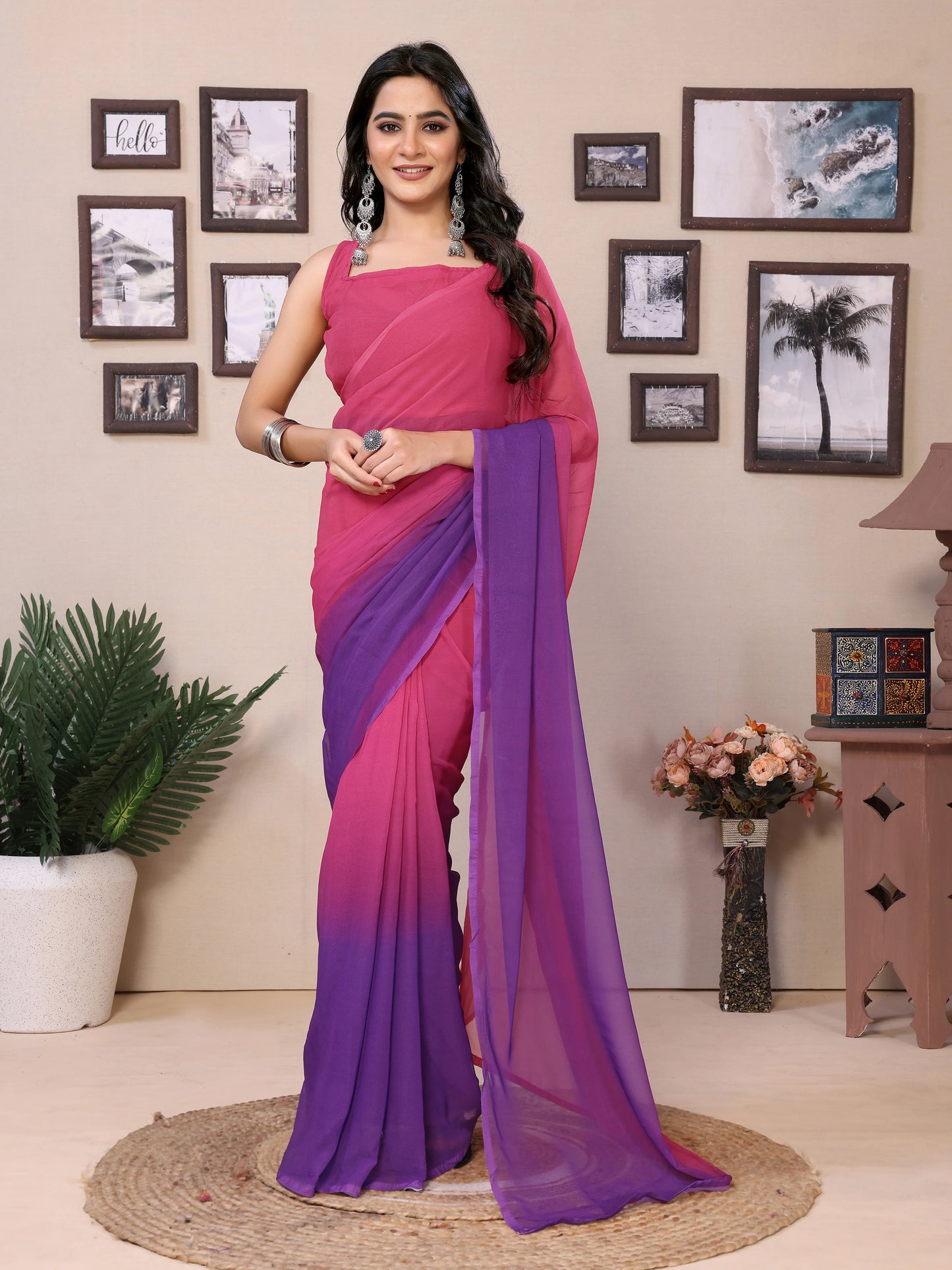 Designer Multicolor Pre-Stitched Bollywood Saree - Rheycart