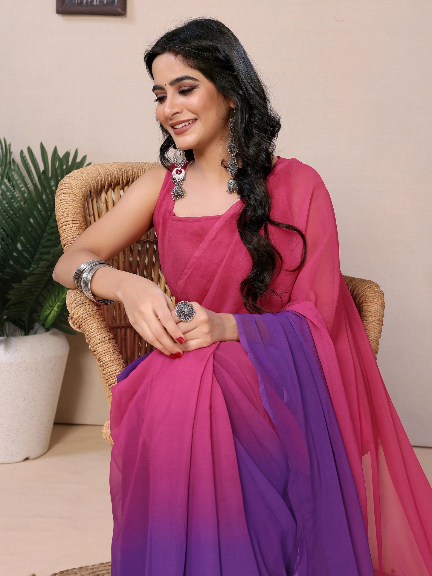Designer Multicolor Pre-Stitched Bollywood Saree - Rheycart