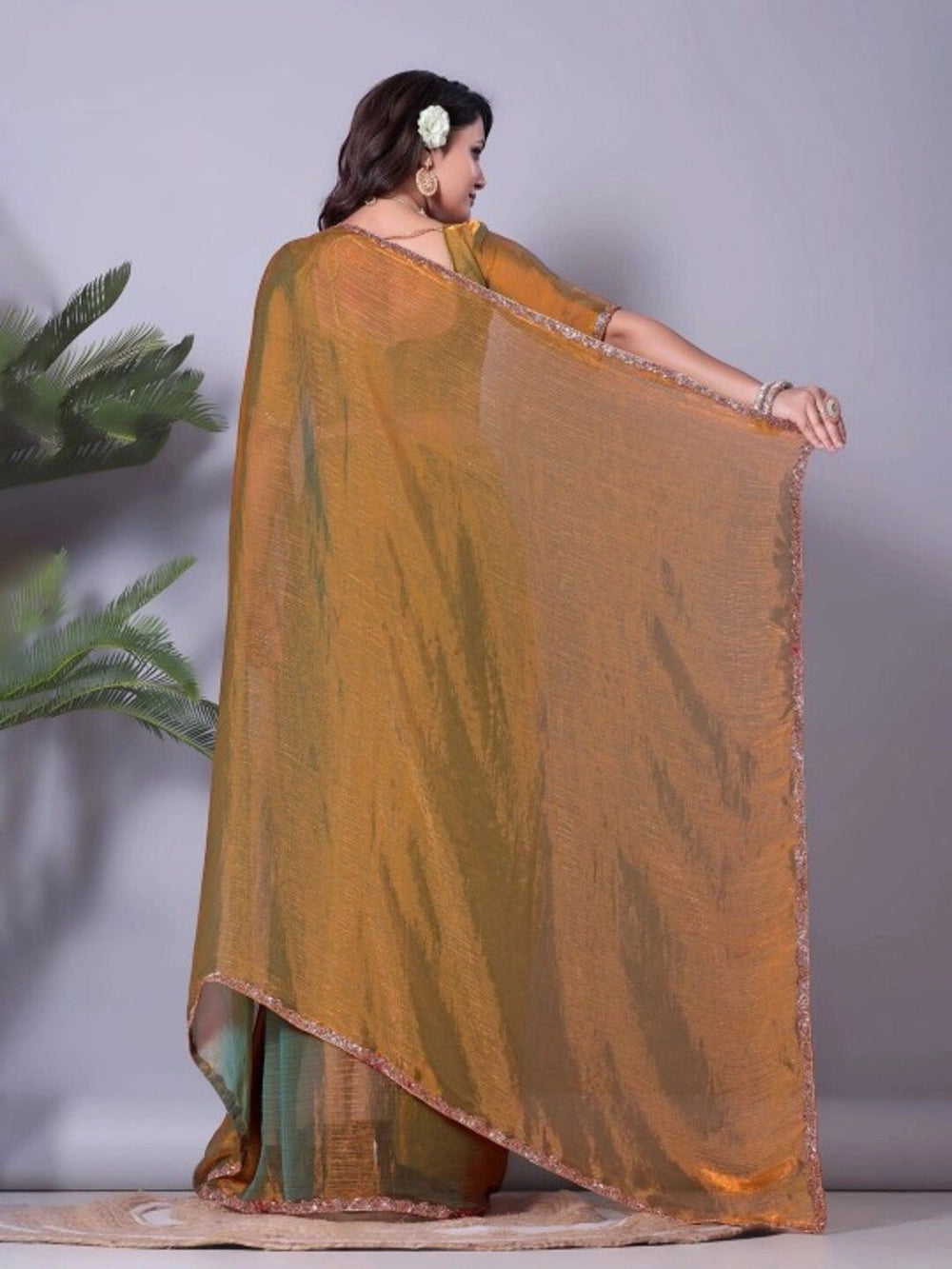 Shiny Rich Fendy Soft Chiffon Saree