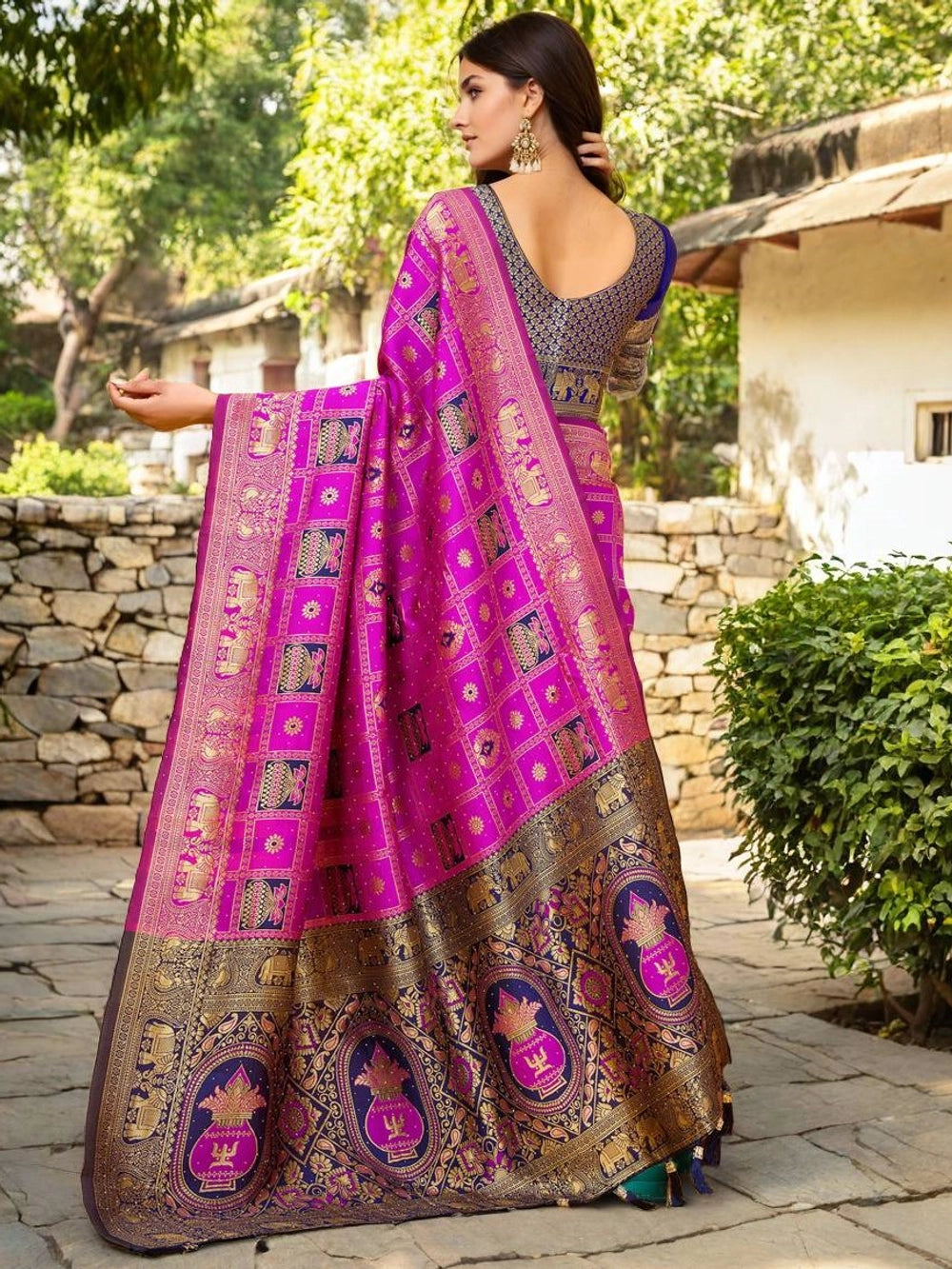 Rani Paithani Silk Saree For Women - Rheycart