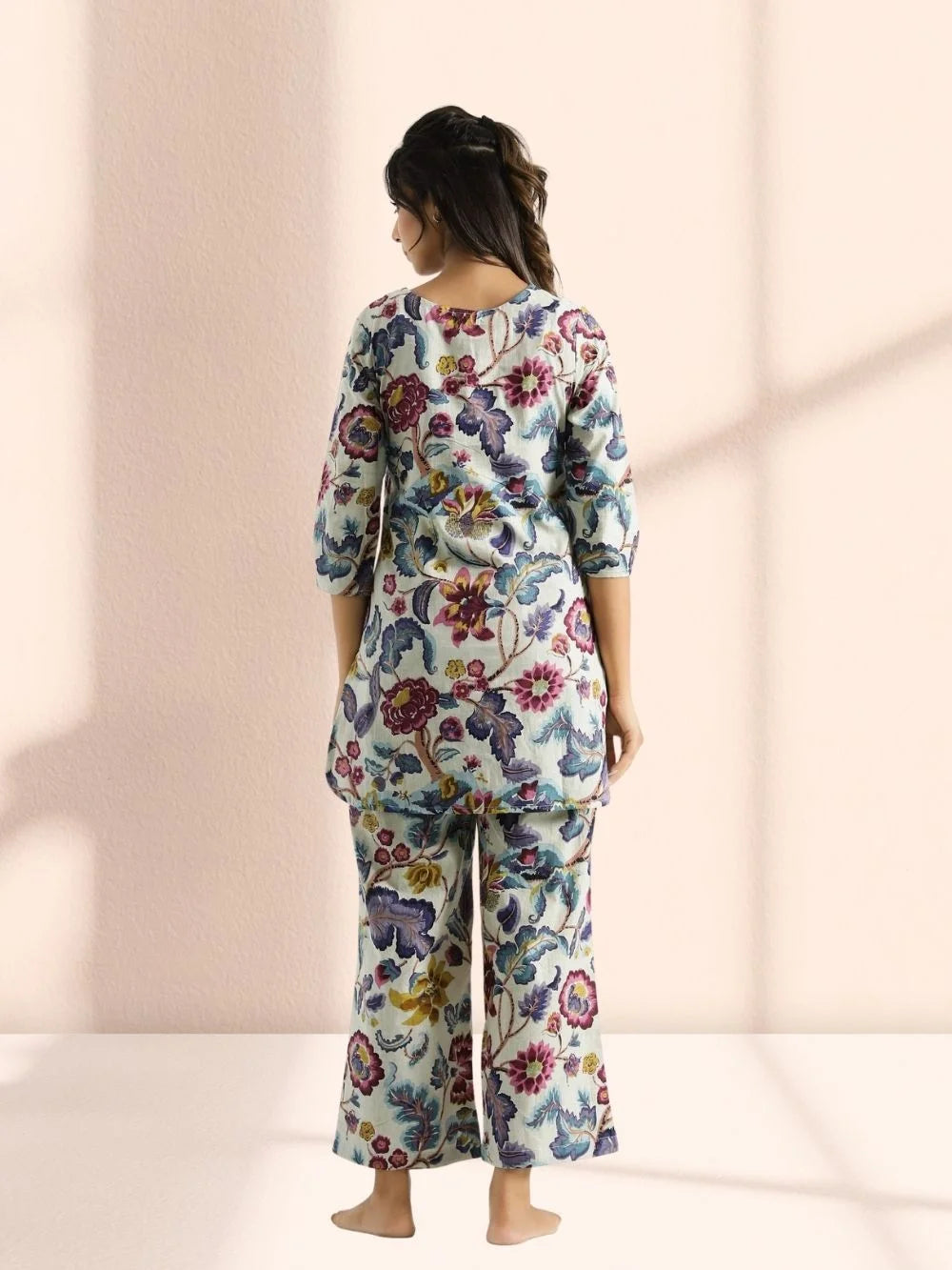 Multi Color Floral Printed Co-ord Set for Women - Rheycart