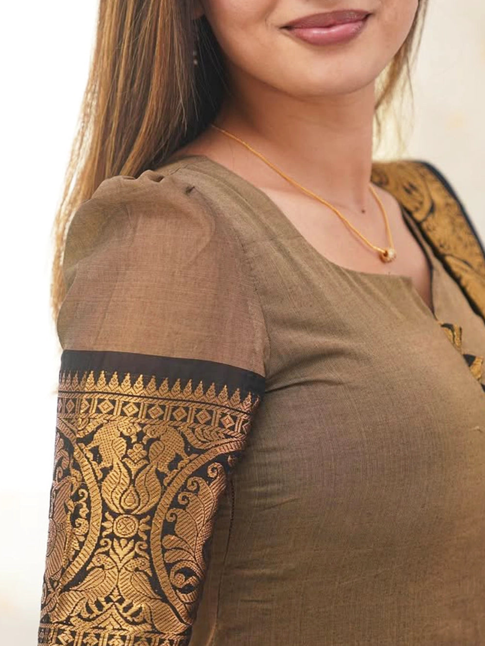 Cream Kanchi Cotton Kurta And Dupatta - Rheycart