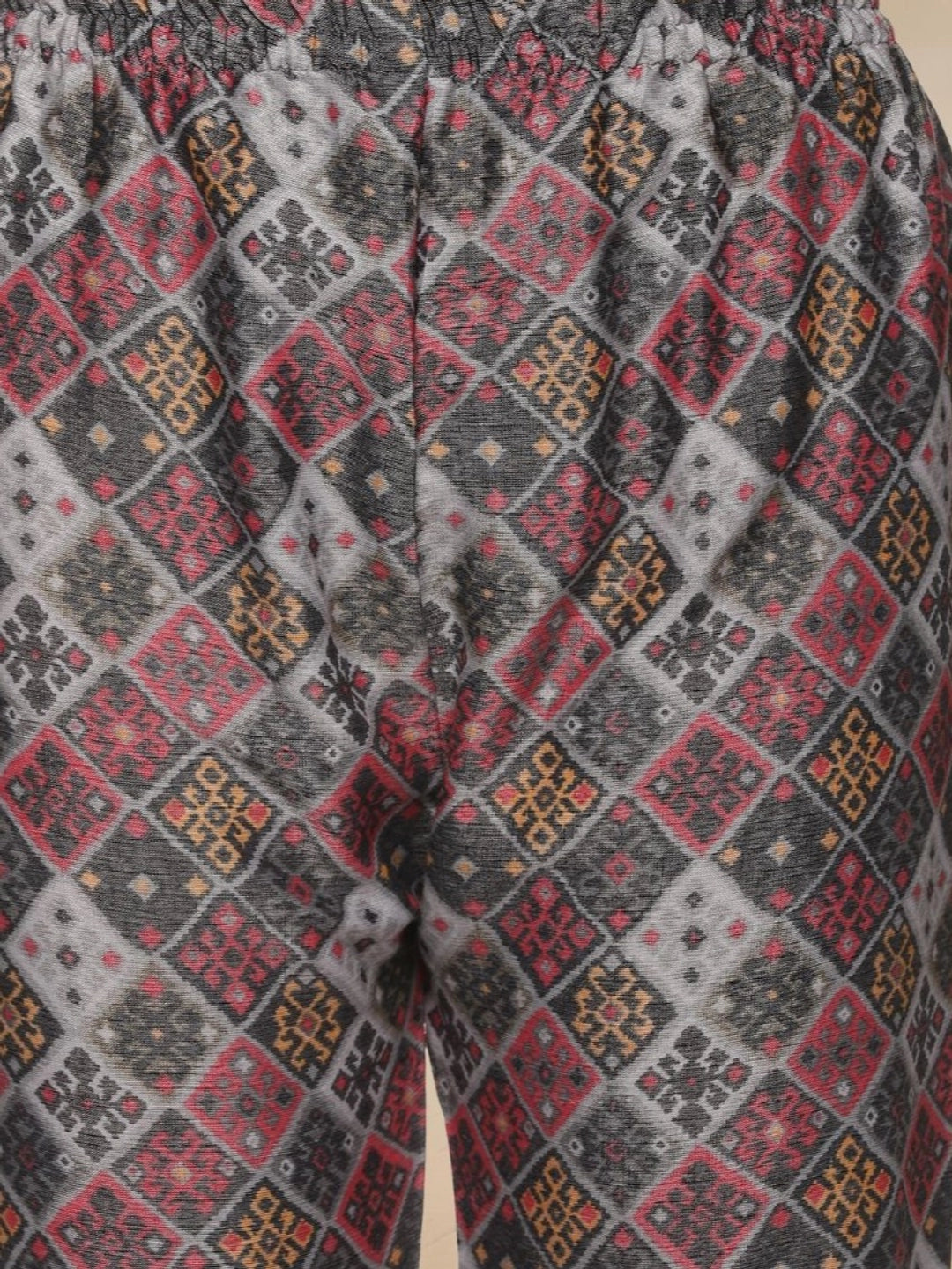 Elegant Grey Floral Printed Kurti With Pants Set - Rheycart