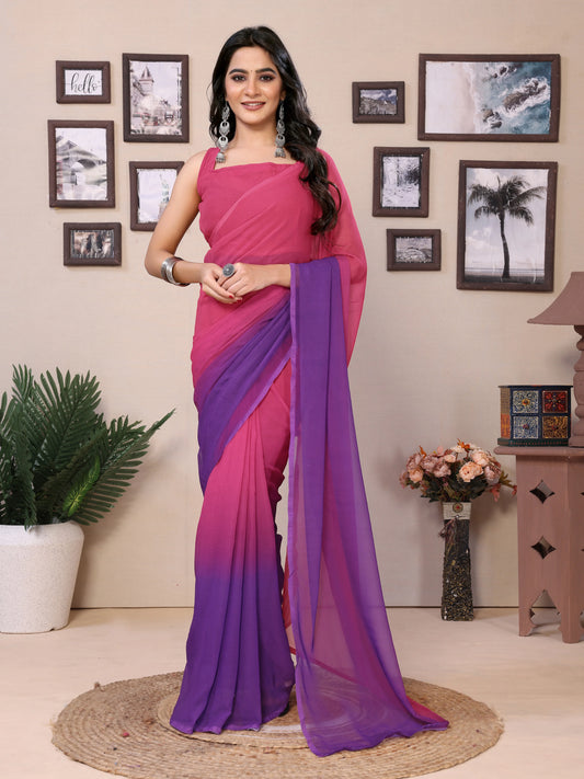 Designer Multicolor Pre-Stitched Bollywood Saree - Rheycart