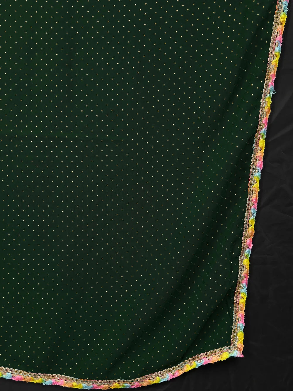 Green Plain Georgette Bollywood Saree