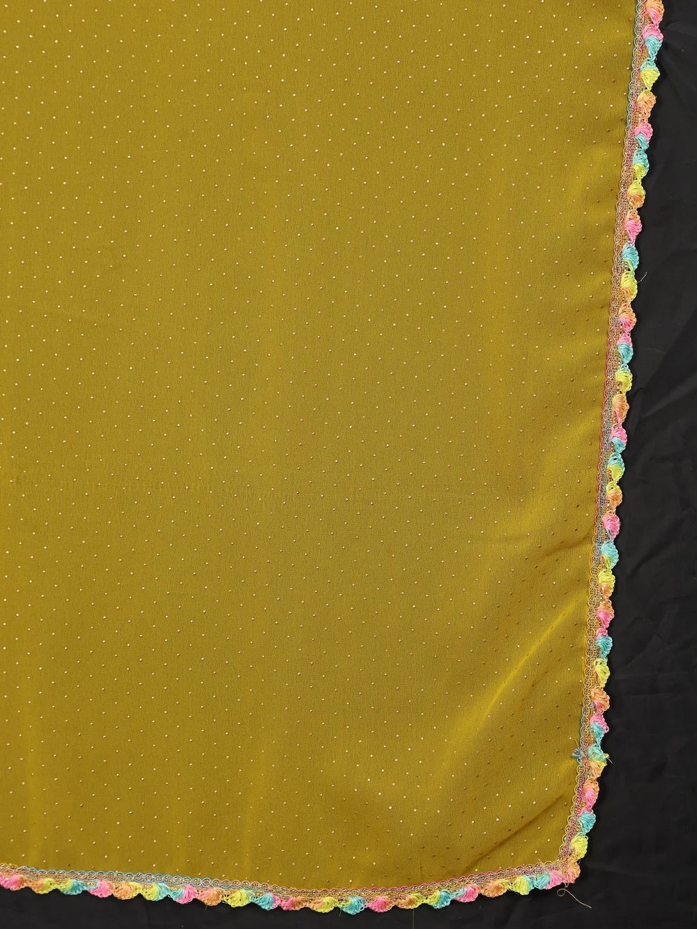 Yellow Plain Georgette Bollywood Saree For Women