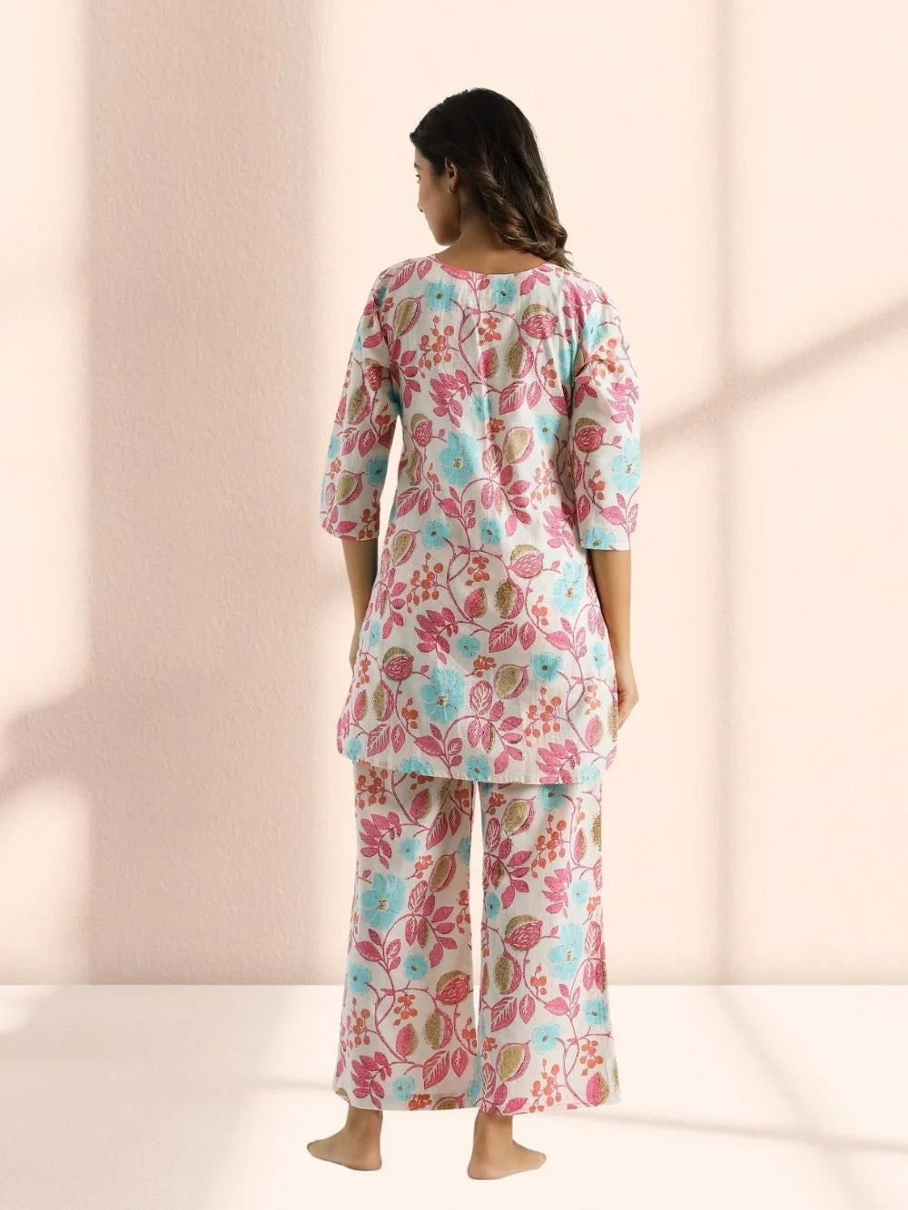 Pastel Floral Printed Women's Co-ord Set - Rheycart