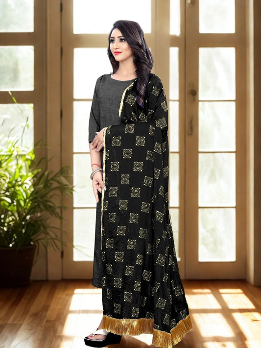 Chiffon Black Dupatta