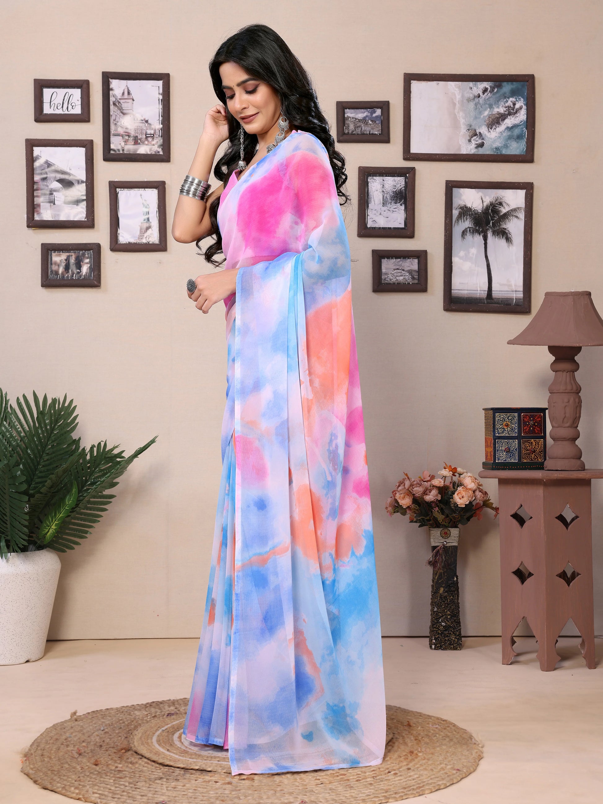 Pre-stitched saree