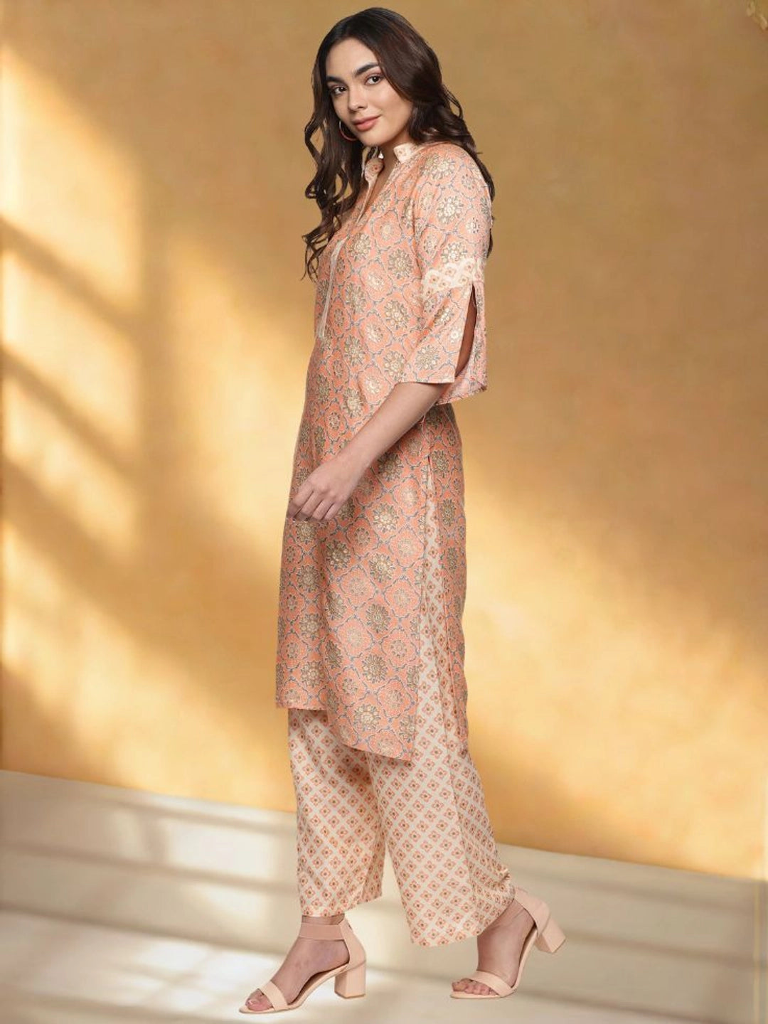 Floral Printed Rayon Kurta Sets For Women - Rheycart