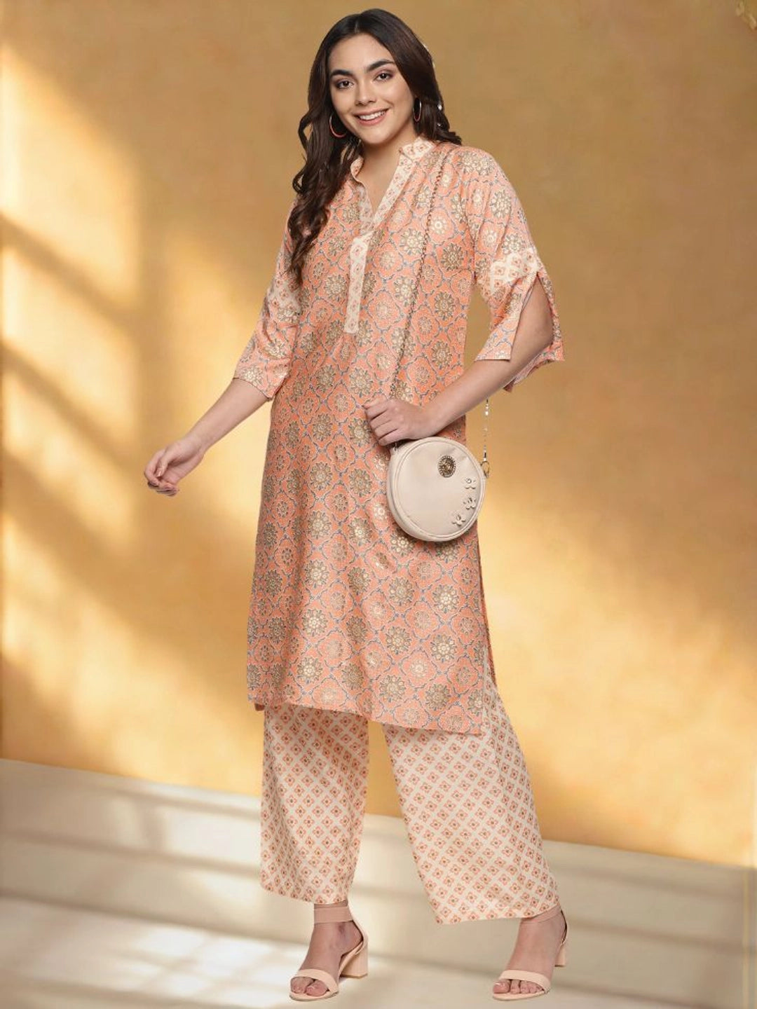 Floral Printed Rayon Kurta Sets For Women - Rheycart