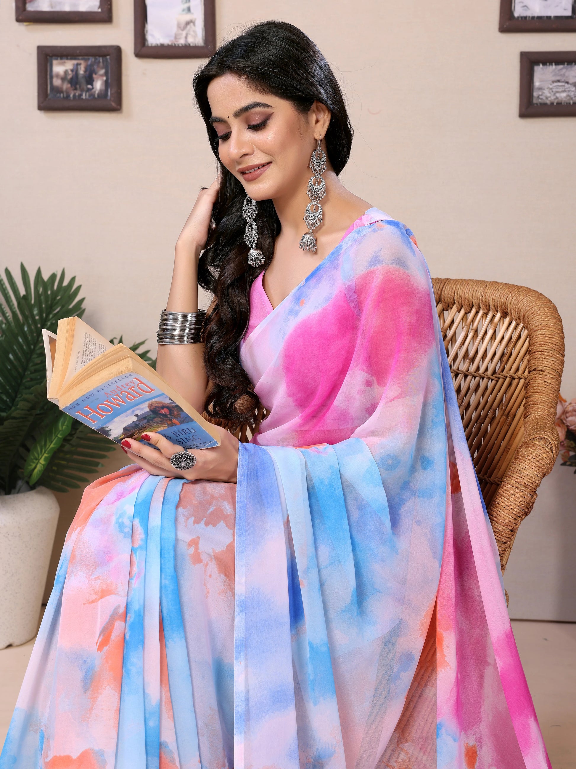 Casual Printed Saree Ready-to-Wear